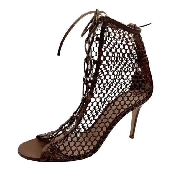 Gianvito Rossi Cage Mesh Booties - Picture 4 of 10